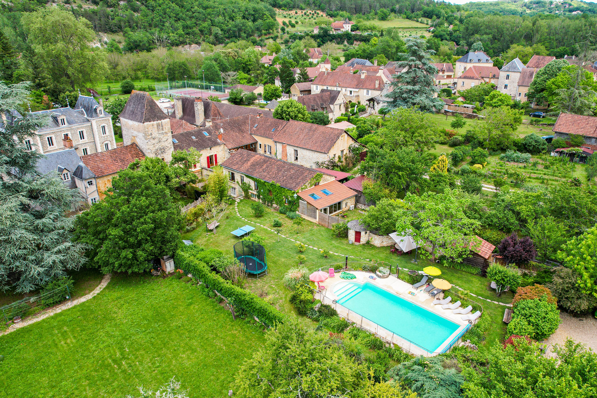 vue aerienne gite daglan paysage dordogne maison des papillons daglan 1