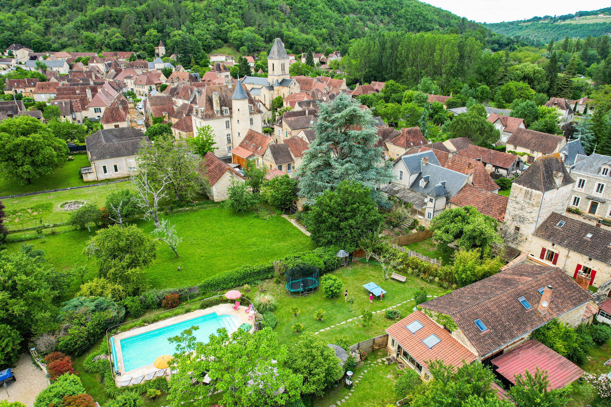 vue aerienne gite daglan paysage dordogne maison des papillons daglan 8
